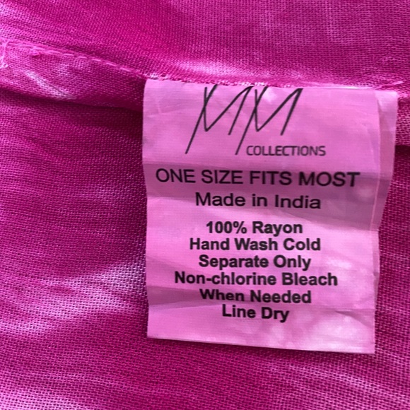 😳SALE😳 MM Collection Women’s Dress Pink Print Rayon - Picture 7 of 7